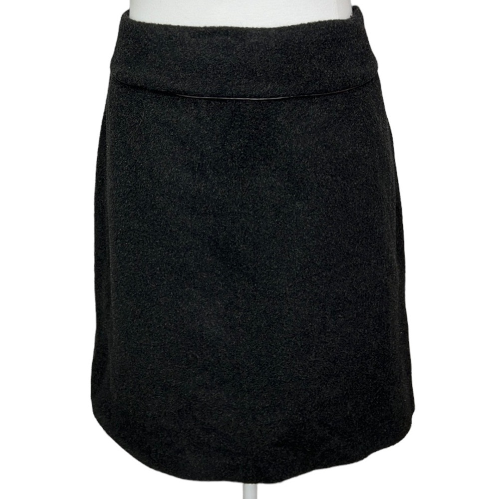 David N Camel Hair Skirt Black
